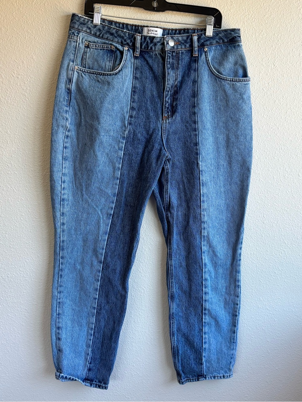 Denim Two-Tone High-Rise Women’s Jeans - Blue